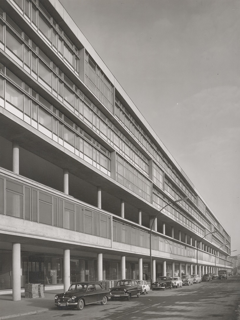 Berlin, Bikini-Haus, Fassadendetail (Bild: Archiv Paul Schwebes, um 1960)