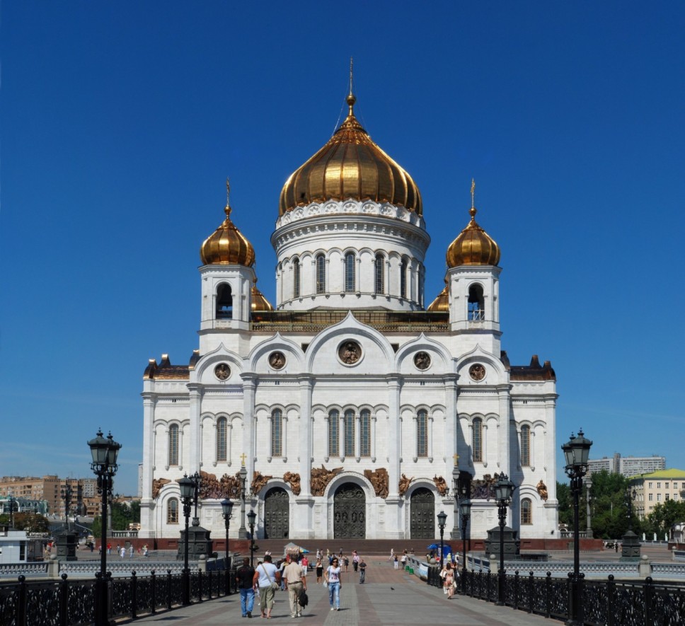Die Christ-Erlöser-Kathedrale in Moskau wurde nach dem Ende der UdSSR wieder aufgebaut (Bild:  Alvesgaspar)