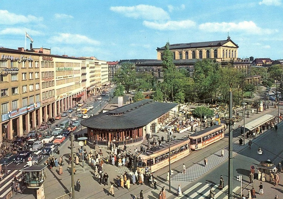 Hannover, Kröpcke, 1960er Jahre (Bild: historische Postkarte, Scan: Dierk Schäfer) 