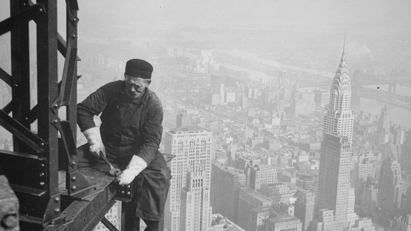 New York, Bauarbeiten am Empire State Building, 1941/42 (Bild: Lewis Hine, PD)