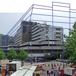 Die Befürchtungen der IKEA-Gegner bezogen sich u.a. auf eine Steigerung des Bauvolumens in der Großen Bergstraße. Auf Flugschriften verbreitete sich 2009 die Gegenüberstellung von "frappant" und geplantem IKEA-Neubau (Bild: privat)
