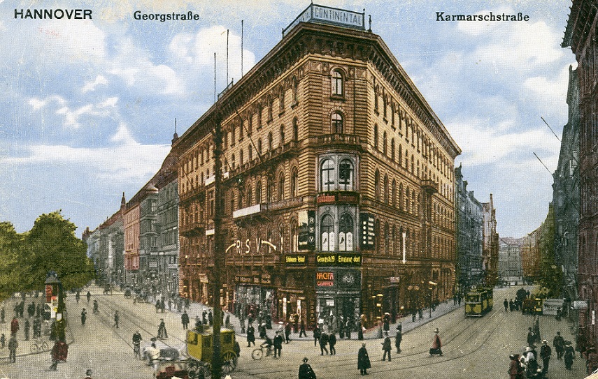 Hannover, Kröpcke (Bild: historische Postkarte, Scan: Bernd Schwabe)