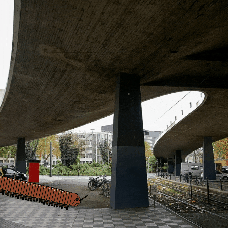 Düsseldorf, Stadtautobahn (Bildgrundlage: Johann H. Addicks, GFDL oder CC BY SA 3.0)
