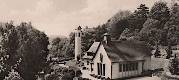 Bensheim-Schönberg, St. Elisabeth (Bild: historische Postkarte)