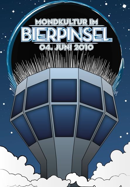 Für Tanzwütige nur mal kurz offen: Berlin, Bierpinsel, Flyer, 2010 (Bild: Mondkultur)