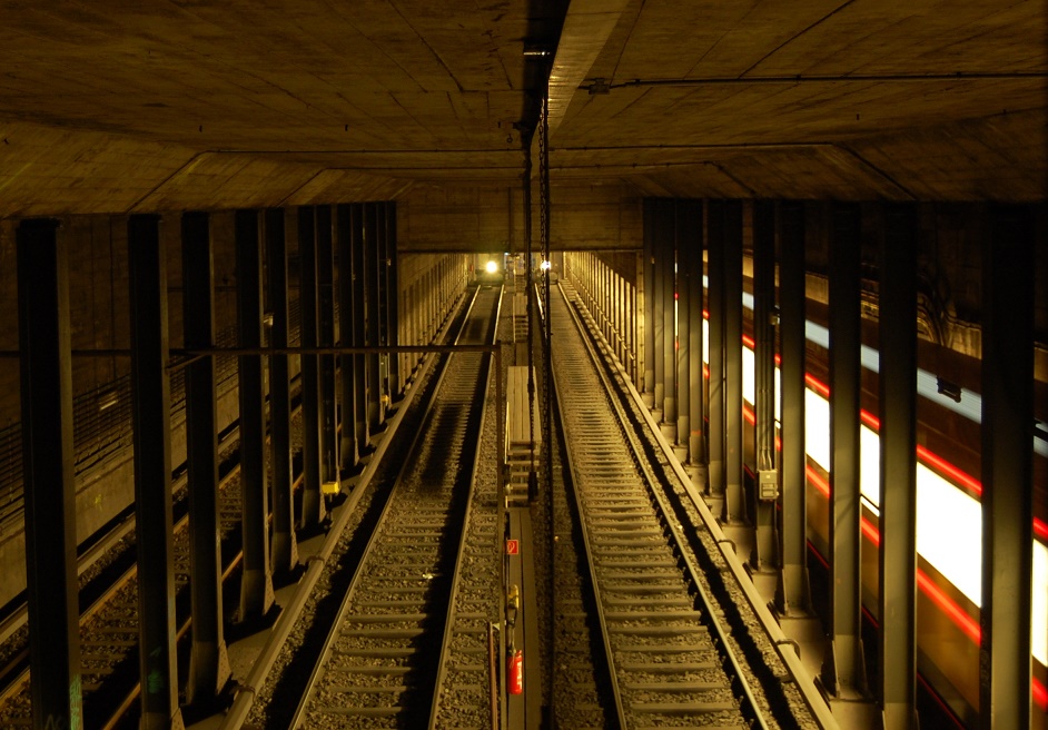 Berlin, U-Bahnhof Gesundbrunnen, Aufstellanlage der U8 (Bild: Holger Happel)