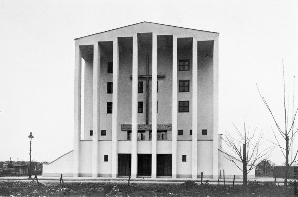 Frankfurt-Niederrad, Paul-Gerhard-Gemeindehaus (Foto: Hermann Collischonn, wohl um 1930)