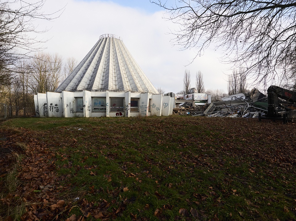 Halle-Preißnitz, Abriss des Planetariums, Januar 2018 (Bild: Wolfram Friedrich)