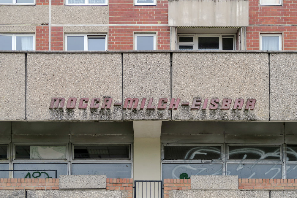 Halle/Saale, Werbe-Schriftzug (Bild: Martin Maleschka)