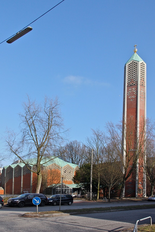 Hamburg-Horn, Kapernaumkirche (O. Kindt, 1961), 2013 (Bild: Dirtsc, CC BY SA 3.0)