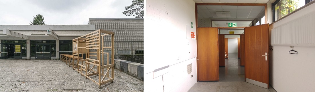 Marl, ehemalige Hauptschule (Bilder: links: Thorsten Arendt/Ruhrmoderne; rechts: Heiko Haberle, Berlin)