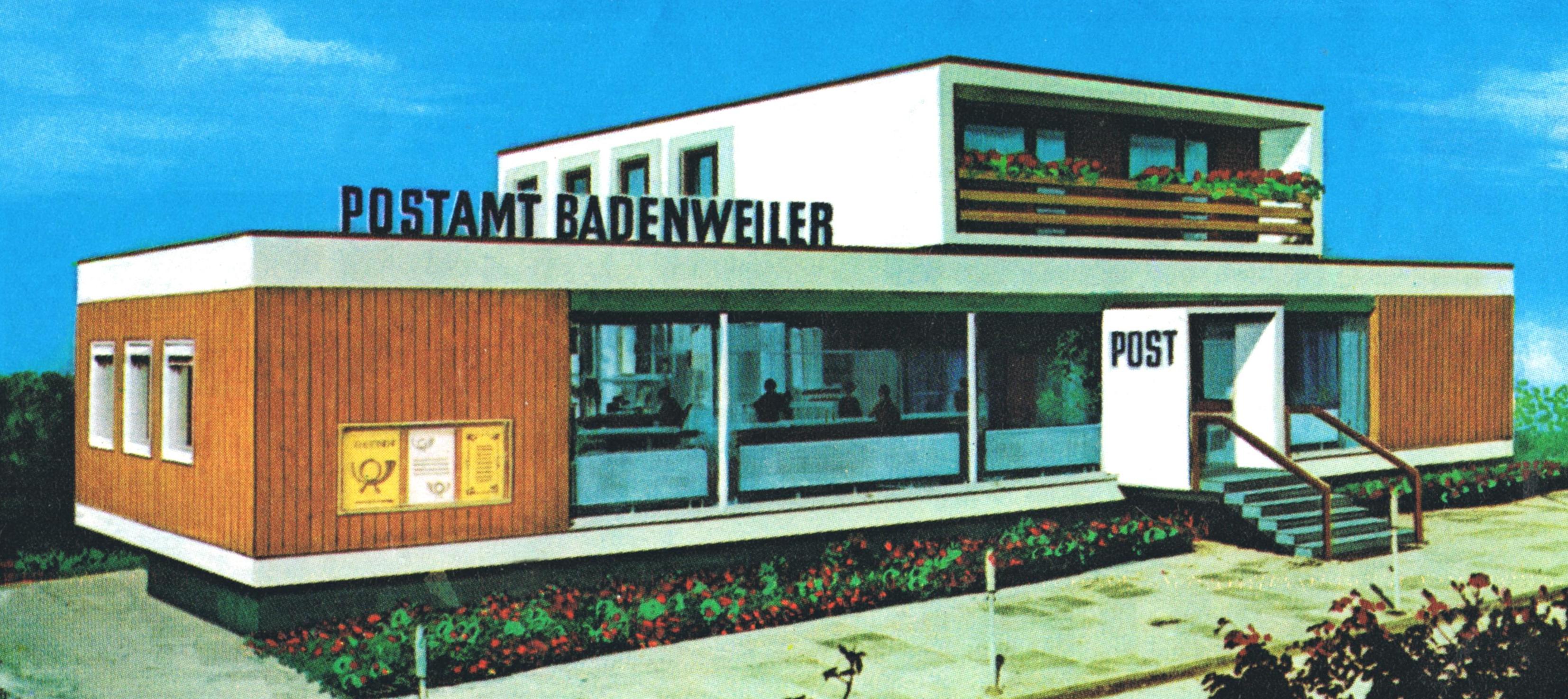 Kibri-Bausatz "Postamt Badenweiler" (Bild: historischer Karton)