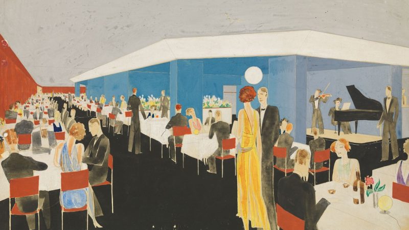 Sigurd Lewerentz, Vorschlag für ein Restaurant in Sturegatan (Bild: Sigurd Lewerentz/ArkDes, 1930)