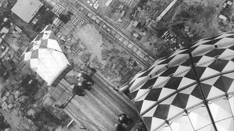 Berlin, Bau des Fernsehturms, 1968 (Foto: Horst Sturm, Bild: Bundesarchiv Bild 183-G1007-0020-001, CC BY SA 3.0)