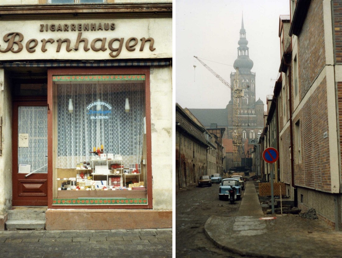 Greifswald, Altstadt, Januar 1990 (Bilder: Felix O., CC BY SA 2.0)