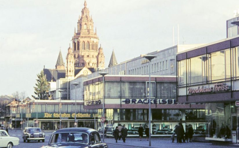 Mainz, die Ludwigsstraße in den Nachkriegsjahrzehnten (Bild: Die Betonisten)