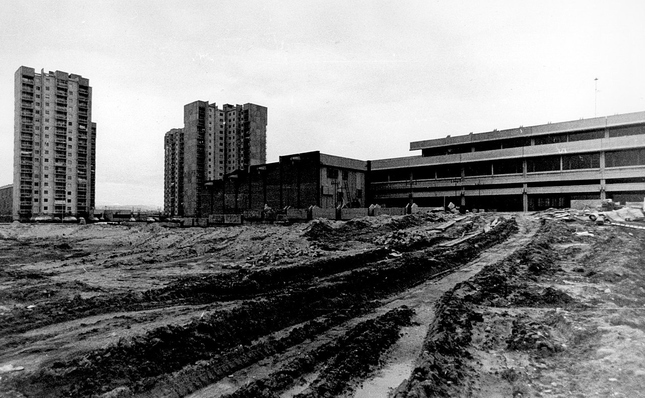 Belgrad, Bauarbeiten in Neu-Belgrad, 1974 (Bild: Fakultät der dramatischen Künste Belgrad, CC BY SA 4.0)