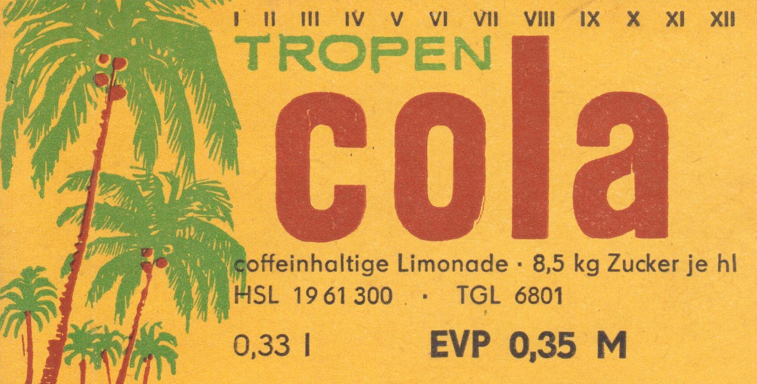 Tropen Cola, VEB Stadtbrauerei Leipzig (Bild: historisches Etikett)