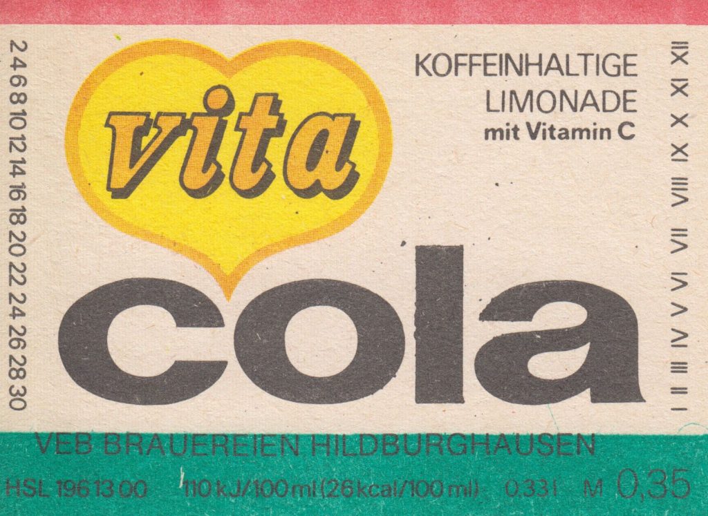Vita Cola, VEB Brauerei Hildburghausen (Bild: historisches Etikett)